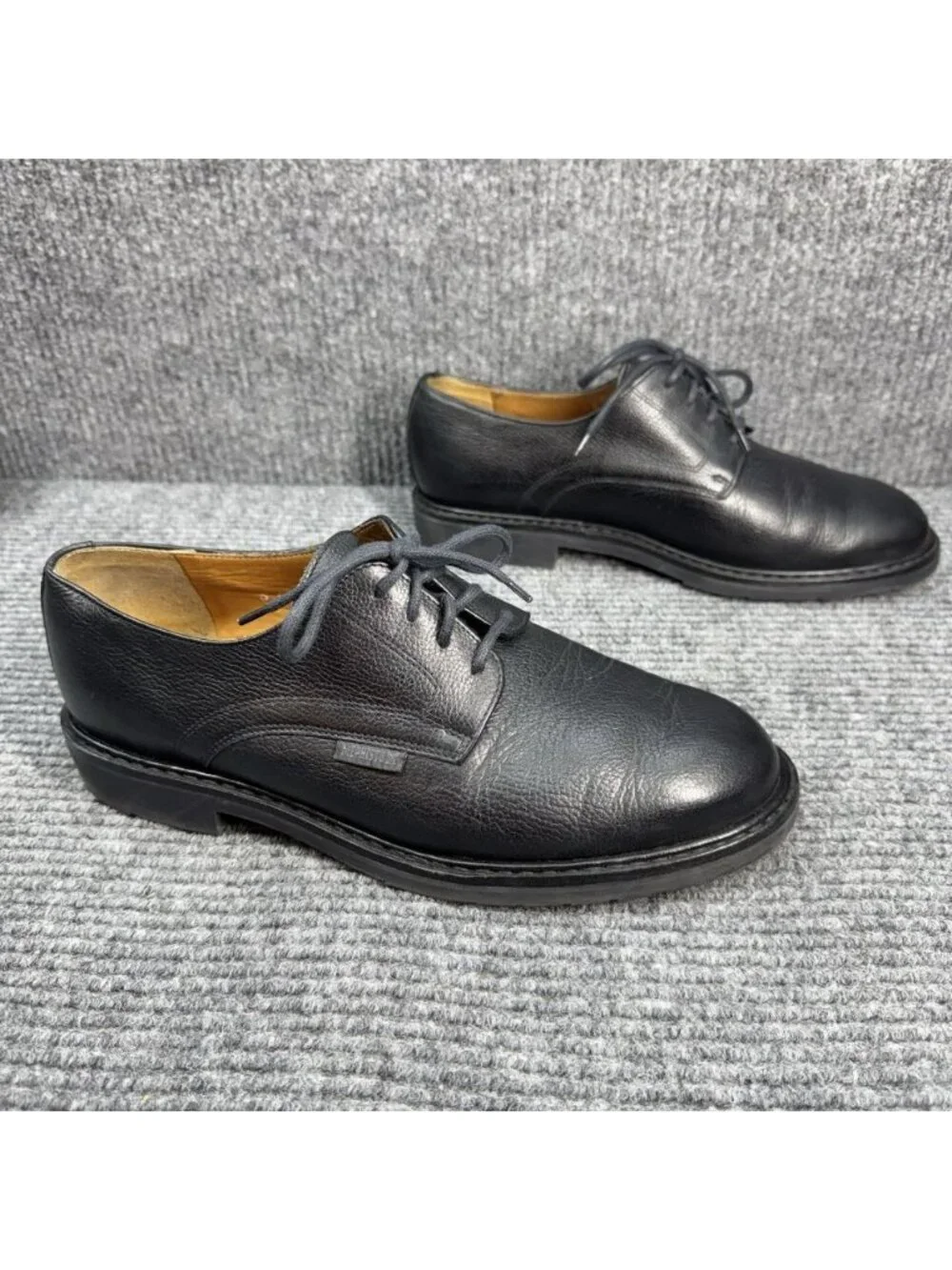 Mephisto Marlon Shoes Mens 9 Black Pebble Leather Air-Relax Goodyear Made France
